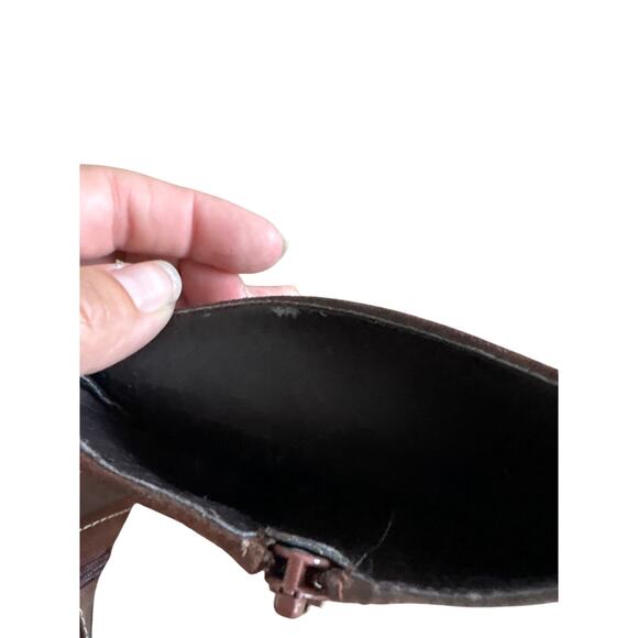 Nine West Patchwork Brown Leather Boots 9B - Picture 3 of 8